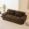QingMoon 117" L-Shaped Sectional Sofa, Corduroy 3-Seater Couch with Pearl-like Piping and Tufted Design for Living Room and Apartment, No Assembly - 2 of 4