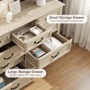 9 Drawer Farmhouse Dresser, Rustic Chest of Drawers with Ample Storage, Solid Wood Look & Metal Handles, Bedroom Clothes Organizer - 3 of 4