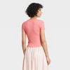 Women's Slim Fit Short Sleeve Cropped Ribbed T-Shirt - A New Day™ - 2 of 4