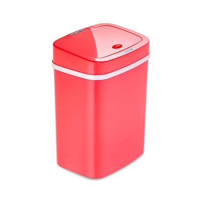 SEVOBAL Indoor Trash Cans Bedroom or Bathroom Automatic Touchless Infrared Motion Sensor Trash Can, 12L ABS Plastic Trashcan, Pink, 10.3"*7.8"*14.1"