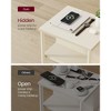 VASAGLE End Table with Charging Station, 3-Tier Side Table with USB Ports and Outlets Nightstand - 3 of 4