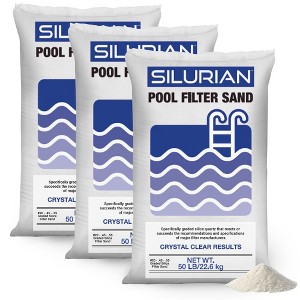 US Silica 3 Pack SILURIAN 20 Grade Angular Pool Filter Sand, Washed & Screened Angular Particles, Ideal for Pool Filtration & Optimal Water Clarity - 1 of 4