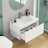 KTMBDW 32" Bathroom Vanity Sink Combo for Small Space, Wall Mounted Bathroom Cabinet Set with White Ceramic Sink - 4 of 4