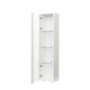 TopComfy Decorative Storage Cabinets Display Cabinet Storage Cabinet With Shelves Transparent Glass Doors For Living Room, White, 15.75"*11.42"*66.93" - 3 of 4