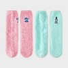 Women's Lilo & Stitch Snow Globe Box of Cozy Embroidered Crew Socks - Pink/Mint 4-10 - 2 of 4