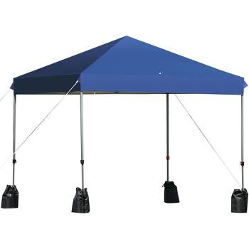 Tangkula 8x8 FT Pop up Canopy Tent Shelter Wheeled Carry Bag 4 Canopy Sand Bag