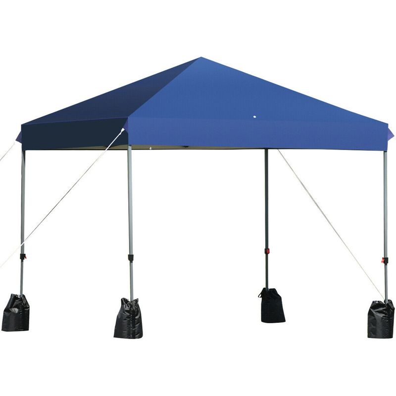 Tangkula 8x8 FT Pop up Canopy Tent Shelter Wheeled Carry Bag 4 Canopy Sand Bag, 1 of 10