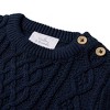 Stellou & Friends 100% Cotton Unisex Cable Knit Sweater for Babies and Children Ages 0-6 Years - Navy / 9-12 Months - image 2 of 3