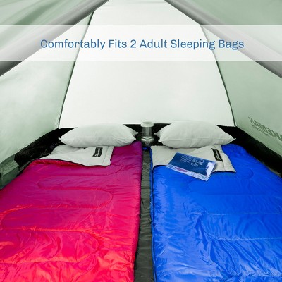 Green Polyester Dome Camping Tent with Carry Bag for Two People