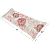 Sweet Jojo Designs Girl Body Pillow Cover (Pillow Not Included) 54in.x20in. Peony Floral Garden Pink and Ivory - 4 of 4