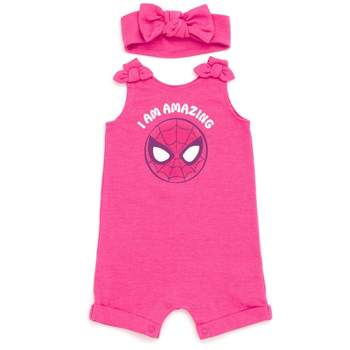 Marvel Avengers Spider-Man French Terry Romper and Headband Newborn to Toddler
