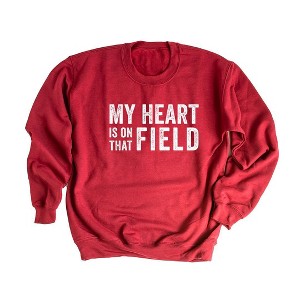 Simply Sage Market Women's Graphic Sweatshirt My Heart Is On The Field - 1 of 4