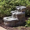 Sunnydaze 21"H Electric Polyresin 3-Tier Brick Steps Outdoor Water Fountain with LED Light - 4 of 4