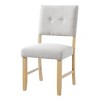 SEVOBAL Dining Chairs Set of 4 Modern Fabric Upholstered Kitchen Side Chairs with Solid Wood Legs for Dining Room, Beige, 21.75"*18.85"*36.7" - 2 of 4
