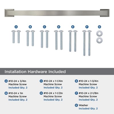 Satin Nickel 18-Inch Brushed Appliance Pull with Mounting Hardware