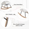 PAGED Teddy Fabric Rocking Chairs with High Backrest,Accent Chairs with Pillow and Footrest,Arm Chairs for Living Room,Bedroom - 4 of 4