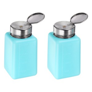 Unique Bargains Alcohol Liquid Nail Polish Remover Press Pumping Dispenser Empty Bottle 2 Pcs - 1 of 4