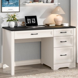 Executive Desk with Ample File Drawer, Large Home Writing Desk - 1 of 4