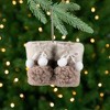 Northlight High Pile Fleece Winter Booties Christmas Ornament - 4" - image 2 of 4