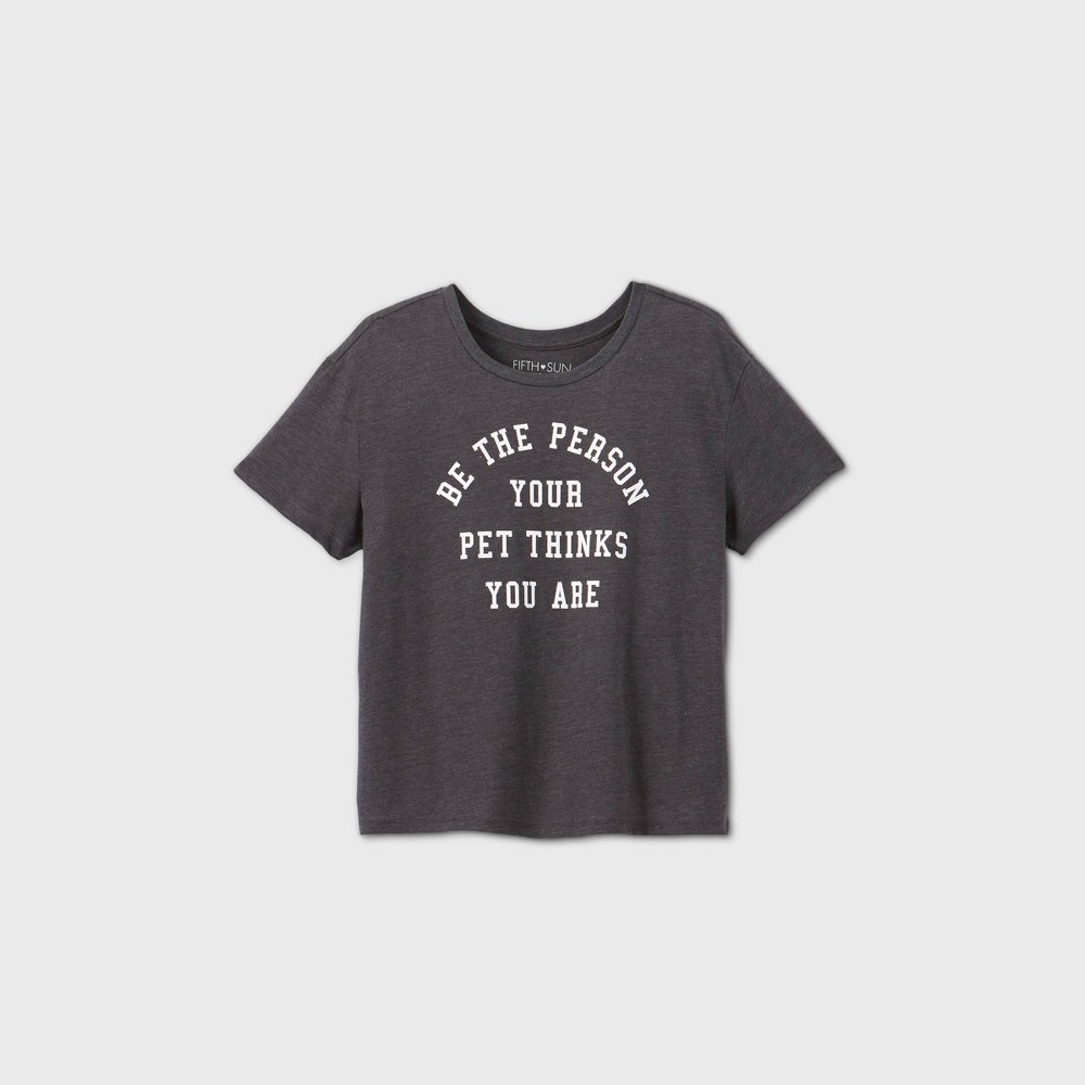 Tシャツ Women's 'Be The Person Your Pet Thinks You Are' T-Shirt - Charcoal