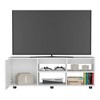 INFURNIC TV Stands and Consoles Modern Entertainment Center with Open Shelves and Door Cabinet for Media Organization, White, 53"*21"*5" - 3 of 4