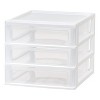 IRIS USA Plastic Clear View Desktop Organizer with Drawers - 2 of 4