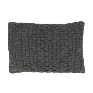 Saro Lifestyle Textured Waffle Weave Poly Filled Pillow - 1 of 4