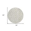 Beige And Ivory Geometric Washable Indoor Outdoor Area Rug - 3 of 4