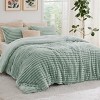 Bedsure Fluffy Comforter Set King - Cream White, 3 Pieces Plush Fuzzy Bed Set, 1 Shaggy Comforter with 2 Pillowcases - 2 of 4