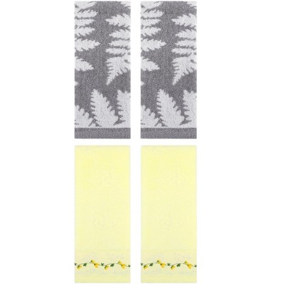 REGALWOVEN 4 Pcs Soft Absorbent Decorative Hand Towels for Bathroom Kitchen 13 x 29 Inch