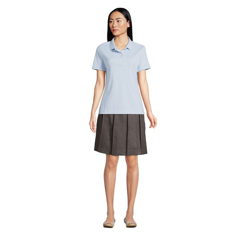 Lands' End School Uniform Women's Short Sleeve Feminine Fit Interlock Polo Shirt, 4 of 5