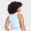 Women's Cotton Blend Ribbed Cropped Tank Top - Auden™ - 2 of 4