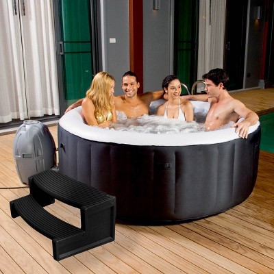 Black Resin Multipurpose 2-Step Spa and Hot Tub Stairs
