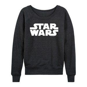 Women's - Star Wars - Logo Lightweight French Terry Wide Neck Long Sleeve Shirt - 1 of 4