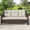 YARDSIGHT Outdoor Wicker 3-Seater Sofa, All-Weather Rattan Patio Couch with Thick Cushions for Garden, Porch, Balcony, Backyard - 2 of 4