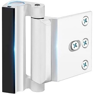 DOMETOUR 1Pc Home Security Door Lock Reinforcement, Upgraded Childproof Safety Lock, Withstands 800 lbs, Night Lock Deadbolt Guard for Inward Doors - 1 of 4