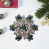 Unique Bargains Christmas Brooches YNCP4123 Alloy Dripping Wax White 1.65"x1.65" 1 Pc - 2 of 4