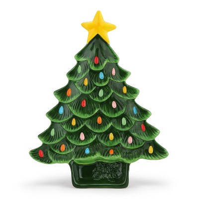 Christmas tree serving platter best sale