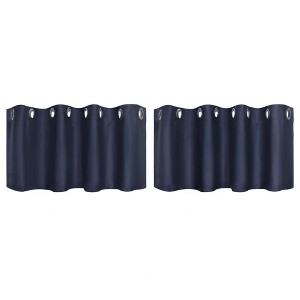 PiccoCasa Window Rod Pocket Valance Thermal Insulated Curtain Panels 2Pcs - 1 of 4