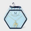14K Gold Dipped Cubic Zirconia Duo Initial Multi-Strand Necklace - A New Day™ Gold - 3 of 4