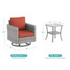 Sonkuki 3-Piece Patio Chair Set Swivel Rocking Chair Set Side Table Suiting Backyard, Poolside and Patio - 2 of 4