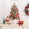 3 Ft Pre-Lit Artificial Christmas Tree w/ Warm White Lights - Effortless Assembly for Home and Office Holiday Decorations | Christmas Trees - 3 of 4