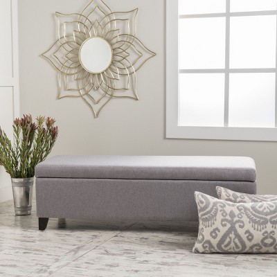 Nicbex Storage Bench 61.25" Ottoman with Storage Long-shaped Ottoman Bench for Entryway, Bedroom