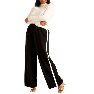 ELOQUII Women's Plus Size Track Pant With Side Stripe