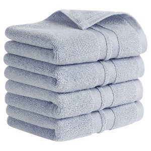REGALWOVEN Striped Pattern Cotton Soft Absorbent Bathroom Hand Towel 14" x 30" - 1 of 4