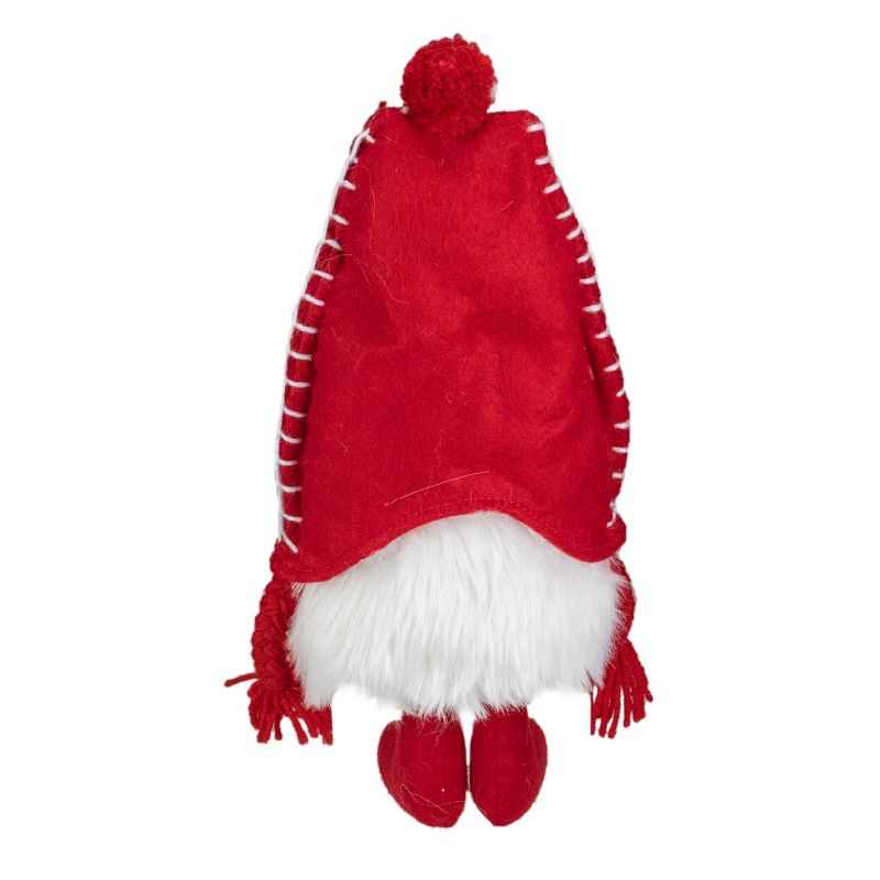 Northlight 18-Inch Plush Red and White Sitting Christmas Gnome Tabletop Decoration, 5 of 6