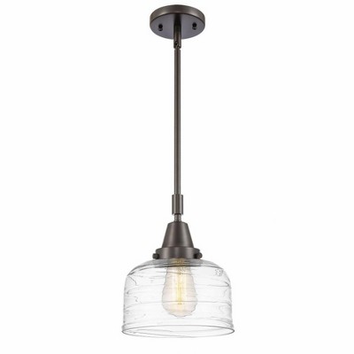 Bell - 1 Light Stem Hung Mini Pendant In Industrial Style-11.13 Inches Tall and 8 Inches Wide