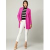 INSPIRE CHIC Women's Regular Fit Notched Lapel Long Sleeve Buttoned Classic Coat - 2 of 4
