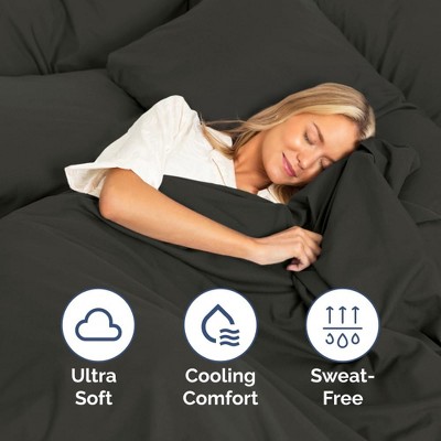 Charcoal Queen Size Deep Pocket Microfiber Bed Sheet Set