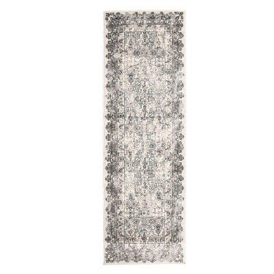 Modern Distressed Oriental Medallion Indoor Area Rug or Runner by Blue Nile Mills